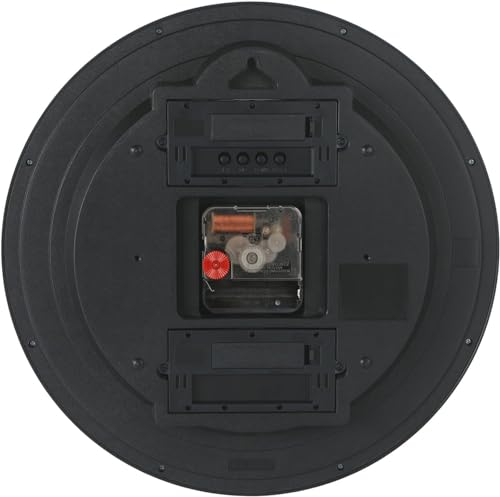 Nbdeal 掛け時計 静音 連続秒針 アナログ カレンダー 温度 湿度 表示 直径32cm CSY-9997 コーヒー色 [5]