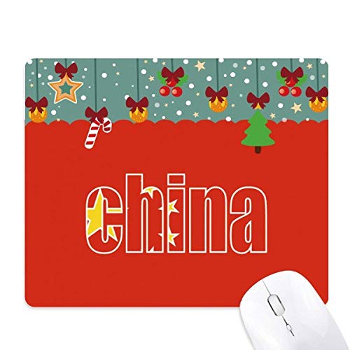 Alfombrilla de ratón personalizada con la bandera de China y nombre para PC