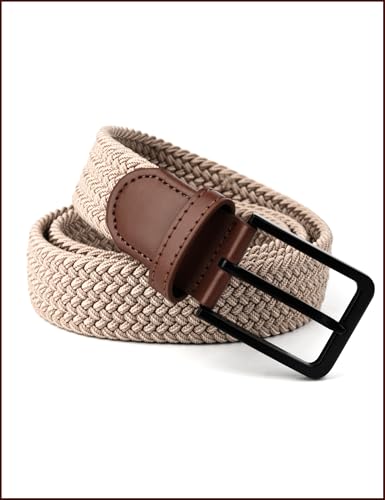 Stretch Elastic Braided Woven Golf Belt 1 3/8 Inch Wide for Men and Women3