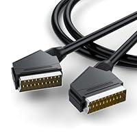 Scart Kabel RGB True 21-Pin, BolAAzuL Composite RGB Scart zu Scart Kabel für Fernseher, Recorder, DVD-Player, Videorecorder, STB Scart AV-Kabel Lead Scart