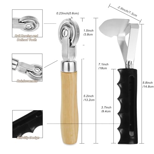 Image of Tire Patch Repair Tools Tire Patch Kit, Tire Repair 42mm 55mm Tungsten Steel Buffing Wheels with Tire Patch Roller Tire Inner Liner Scraper for Car Truck Motorcycle Bike