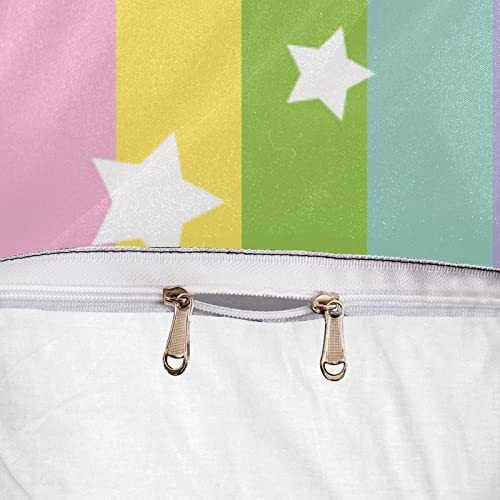 Housse de couette licorne blanche et rose avec ses deux taies d'oreiller Supersoft