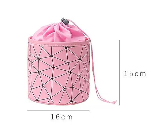 Image of House of Quirk Makeup Potli Travel Cosmetic Organizer Bag Large Zipper Pouch Toiletry Bag for Women (Black)