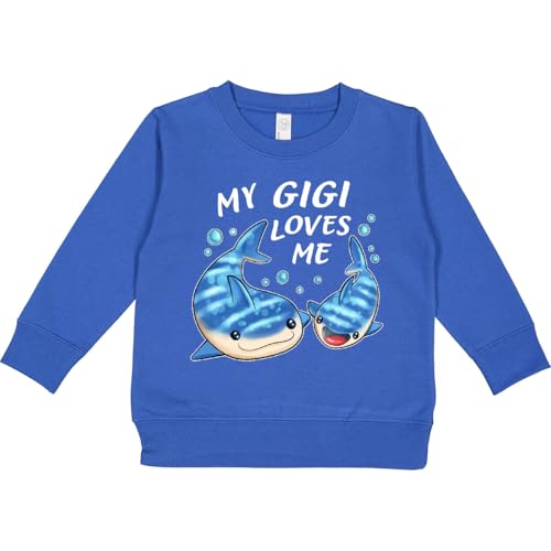 inktastic My Gigi Loves Me- Whale Shark Toddler Sweatshirt 3T Royal 323cb
