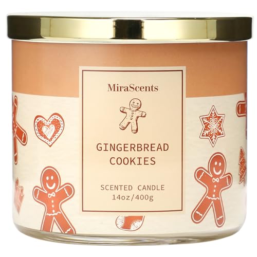 Gingerbread Candle, Christmas Candles, Christmas Gingerbread Cookie Scented Candles with Large...