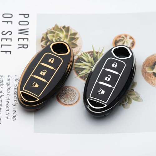 Image of Key Fob Cover Fit for Nissan Altima Rogue Sentra Pathfinder Frontier Maxima Titan Armada Versa Smart Key