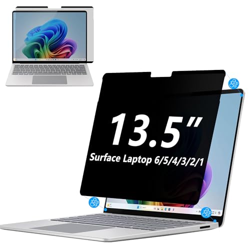 Protector de pantalla de privacidad para Surface Laptop 6/5/4/3/2/1 de 13.5 antiespía magnético
