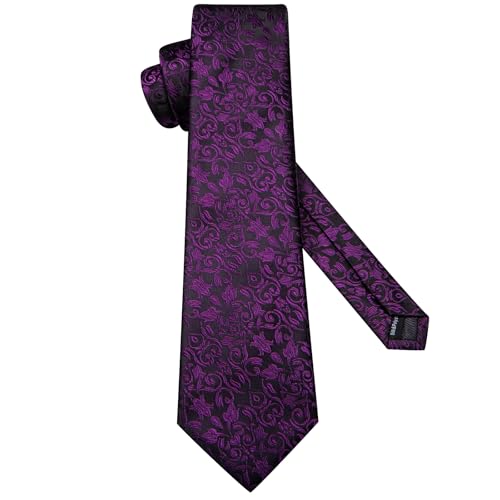 Image of Hi-Tie Mens 70inches Tie Set Extra Long Necktie for Men Cufflinks Handkerchief Big Tall Men Business Wedding