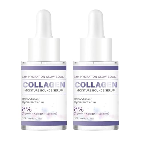 Collagen Serum, Anti Aging Serum for Face, Collagen Booster To Firm, Lift Facial Skin, Anti Aging Oil Helps Reduce Fine Lines, Deep Hydration, Skin Fine Line and Wrinkles Repair (30ml, 2)