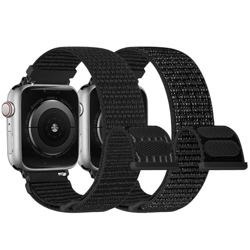 WolliLe Nylon Sport Loop Band Compatible with Apple Watch Band 38mm 40mm 41mm 42mm 44mm 45mm 46mm 49mm Women Men, Soft Breathable Strap for iWatch Series 11 10 9 8 7 6 5 4 3 2 1 SE Ultra 3/2/1