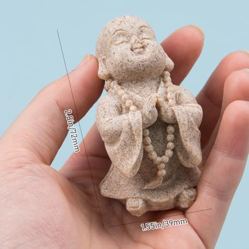 Estatuas Mini Buda Sonriente Maitreya 2 Piezas miniatura 2