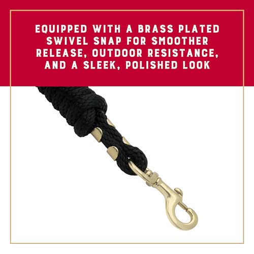 Image of Weaver Equine Performance Lead Rope, Lime Zest, 8' Horse Value Rope with Brass Plated 225 Snap, Soft Comfort Grip, Barn Horse Tack for Daily Use
