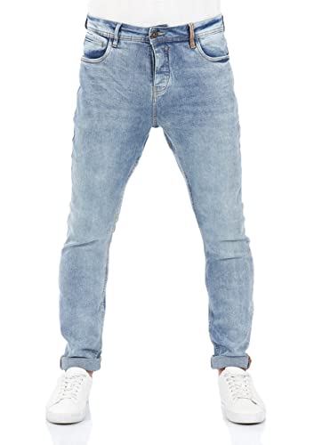 riverso Herren Jeans Hose RIVToni Tapered Fit Jeanshose Baumwolle Denim Stretch Blau w29 w30 w31 w32 w33 w34 w36 w38, Farbe:Light Blue Denim (L148), Größe:34W / 32L Cover