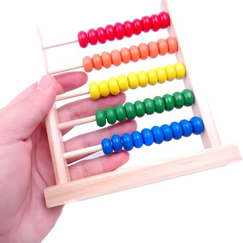 Miniature Counting Frame,5 Rows,Learning Mathematics Abacus