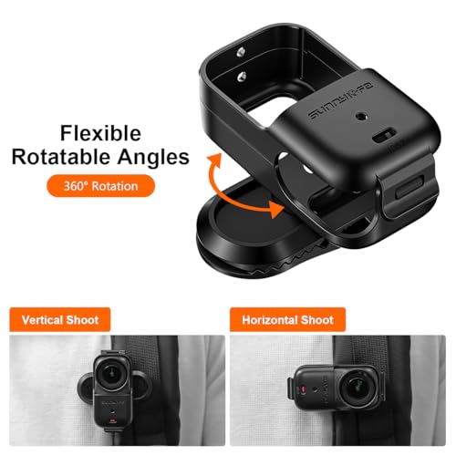 Image of ZORBES Backpack Clip for DJI Osmo Nano, 360Rotation Horizontal-Vertical Backpack Hat Compatible with DJI Osmo Nano Accessories Quickly Release Mount Camera Clip for Shoulder Strap, POV, Travel