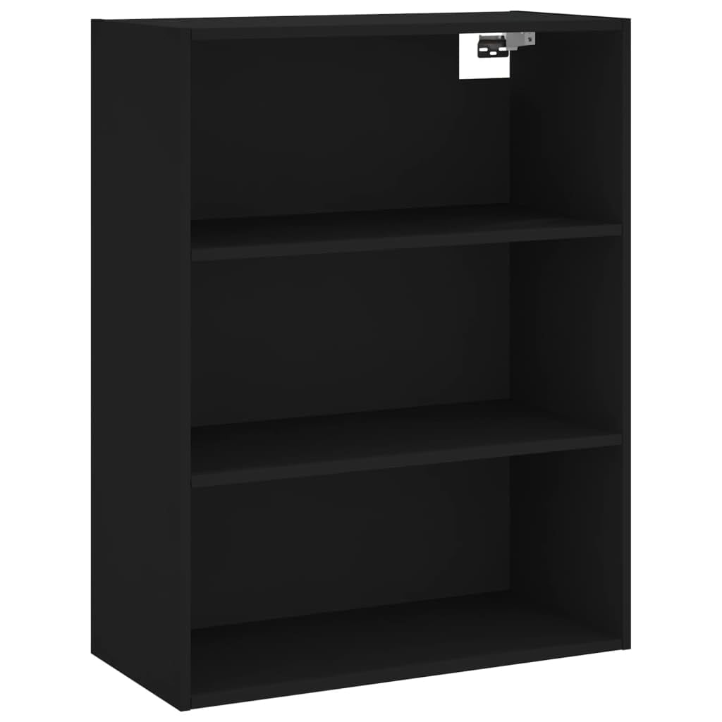Möbel Wohnaccessoire Highboard Schwarz 69,5 x 32,5 x 180 cm Engineered Wood-Furniture