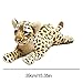 Nurnesy Adorable Cartoon Lion Tiger and Leopard Plush Toys Cheetah Plush Pillow,Cute Simulation Animal Plush Toys - Exquisitely Stuffed Doll for Children (Leopard-Small