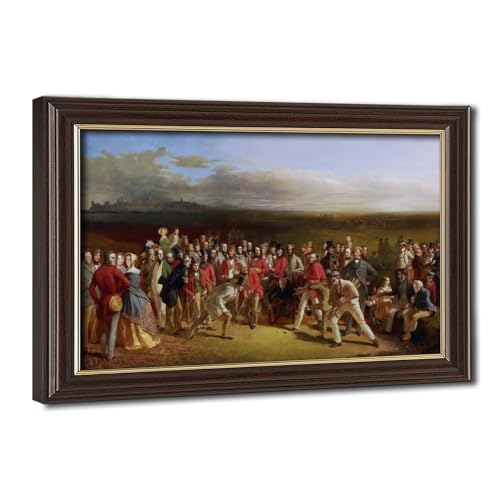 Impression sur toile The Golfers de Charles Lees - Cadre mural tendu 20x30 cm