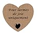 100 Étiquettes Kraft adhésives en forme de cœur avec le texte « Pour larmes de joie uniquement »