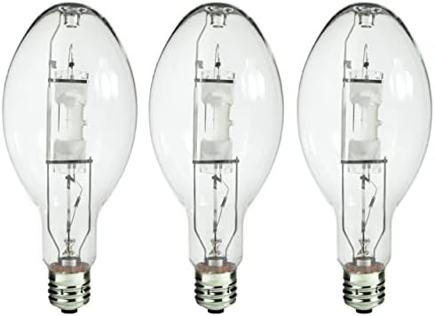 Bluex Bulbs 3-Pack MP100/U/MED 100W Metal Halide ED17 Bulbs – Medium Base, Clear, 8500 Lumens, 4000K