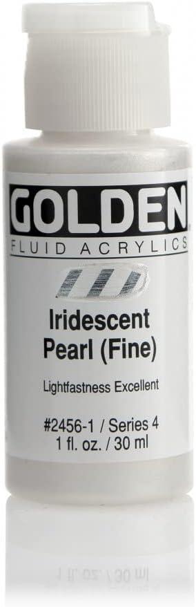 Golden Fluid Acrylic Paint 1 Ounce-Iridescent Pearl Fine