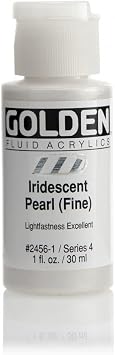 Golden Fluid Acrylic Paint 1 Ounce-Iridescent Pearl Fine