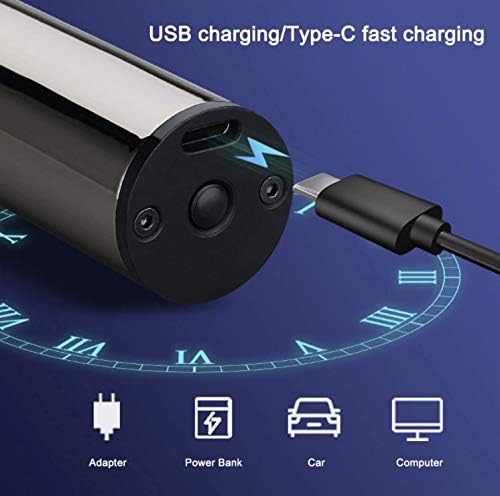 Cordless Portable Hair Trimmer/Clipper for Men, Electric Rechargeable Zero-Gapped T-Outliner Beard and Hair Trimmer with LED Display
