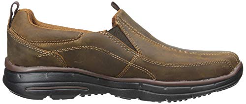 Skechers Men's Glides Docklands Slip-On Loafer,Dark Brown,8 M US