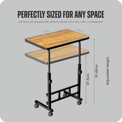 Image of VAAYU Multi-Purpose Laptop Table, Study Table| Bed Table| Adjustable Height, Portable for Office, Work Form Home | DIY Table, Easy to Assemble, Engineered (A-Wood)