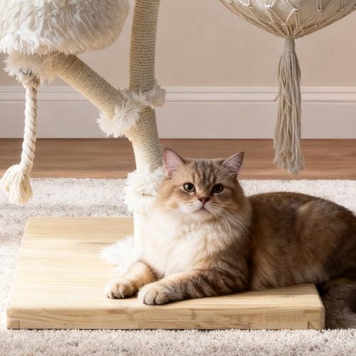 Torre moderna para gatos de 70" multi-nivel para interiores miniatura 5