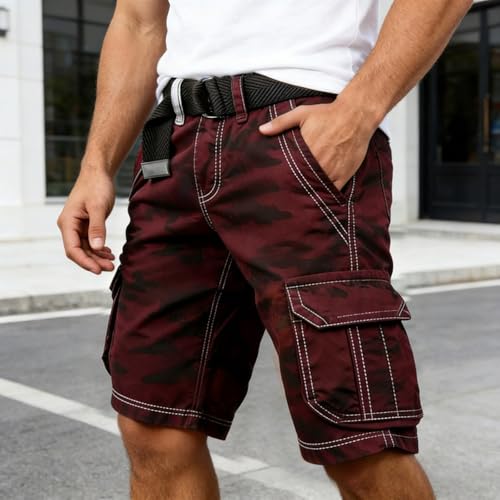 Short cargo homme imprimé avec poches légères saisonnières pour l'été décontracté - 2