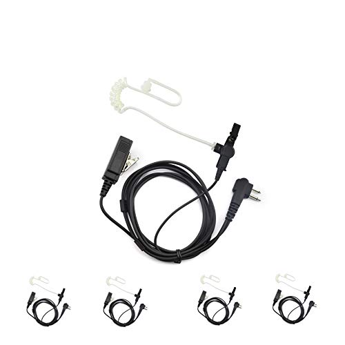 ProMaxPower FBI Covert �A�R�[�X�e�B�b�N�C���s�[�X 2���C���[�Ď��L�b�g Palm PTT Motorola CP200D DP1400 XIR P3688 M1�p 5-pack �u���b�N