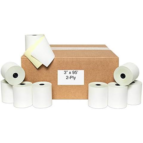 25 Rolls 3" x 95' 2-Ply Carbonless White/Canary Cash Register Paper for M119 Hypercom T77F (Impact Printer) NCR 7445-1000 Samsung SRP-100 Visit the PosPaperRoll Store Cover