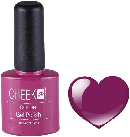 Cheeka Soak Off Uv Gel Polish 10ml Color Purple Red