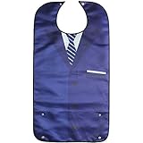 BIHIKI Men's Waterproof Adult Bib,Clothing Protector,Reusable Adult Aid Apron for Elderly Patient...