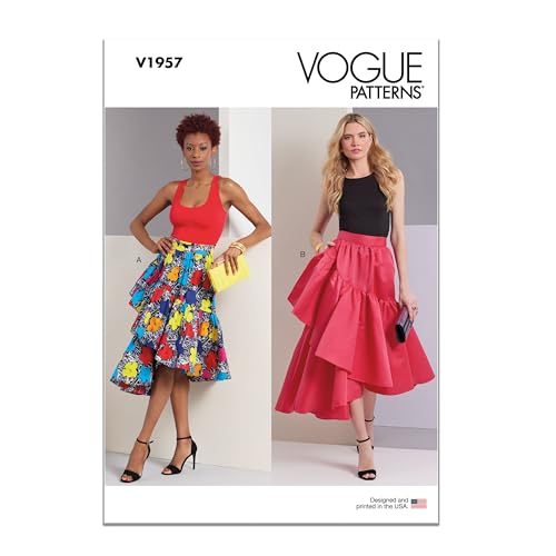 Vogue Misses' Asymmetric Ruffled Skirts Sewing Pattern Packet, Design Code V1957, Sizes 8-10-12-14-16 by Vogue Patterns - Used condition - US$13.38
