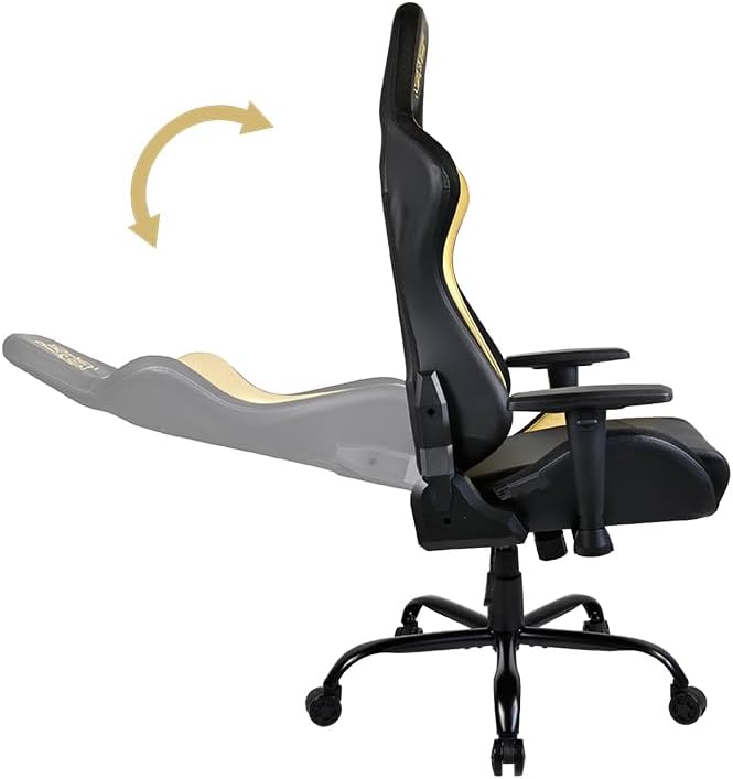 SUBSONIC Lord of the Rings Gaming Chair - Ergonomic Office Chair with High Density Foam, Tilting Backrest and 2D Adjustable Armrests - Height Adjustable - Black Faux Leather