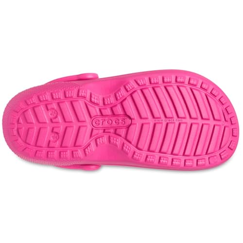 Image of Crocs Unisex Adult Mens and Women's Classic Lined | Fuzzy Slippers Clog, Fuchsia Fun, 14 Women /12 Men US