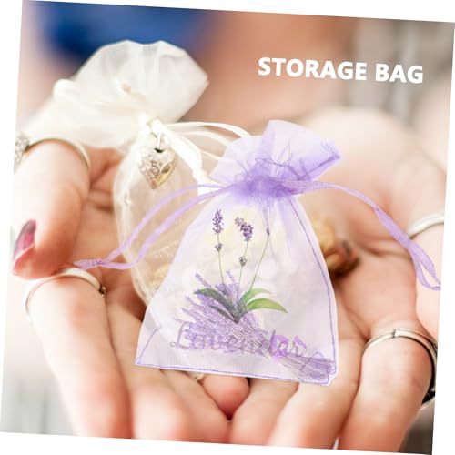 SOLUSTRE 20 unidades bolsas de saquito con cordón violetas miniatura 6