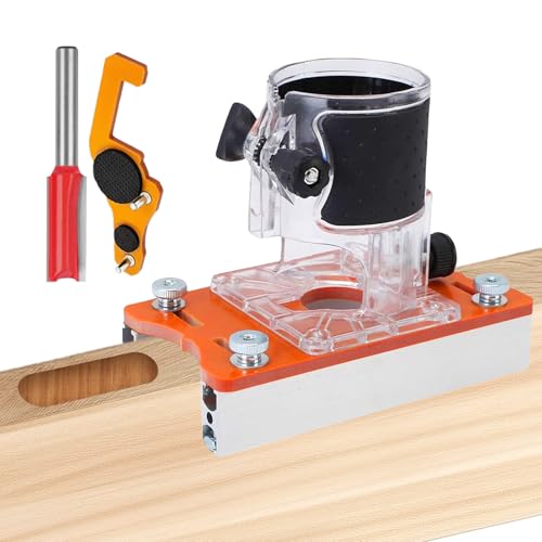 Soporte para ranurar Router Madera – Para ranura compacta y robusta de metal para madera | Base fresadora para armarios | Para herramienta de fabricación de máquinas y acabado