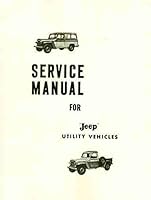 Service manual, Jeep utility vehicles. B004B0R6HU Book Cover