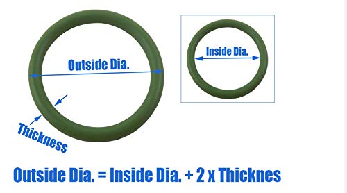 Dichtungsscheibe Grüne FKM O Ring Dichtung, CS 1,9/2,4/3,1 mm Außendurchmesser 5–30 mm Öldruck verschleißfester Automobil Fluorkautschuk O Ring 70A Dichtungslippe (Size : OD 5mm (15PCS), Color : CS Dichtungsscheibe Grüne FKM O Ring Dichtung, CS 1,9/2,4/3,1 mm Außendurchmesser 5–30 mm Öldruck verschleißfester Automobil Fluorkautschuk O Ring 70A Dichtungslippe (Size : OD 5mm (15PCS), Color : CS