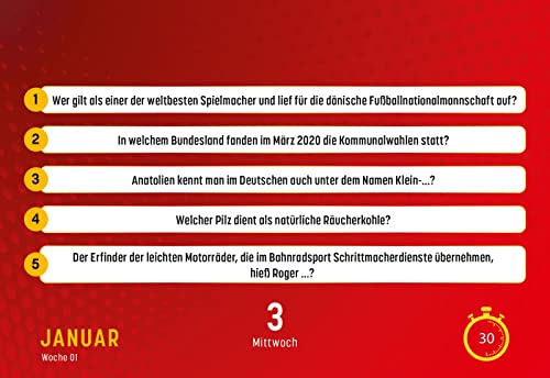 Gefragt Gejagt - Tageskalender 2024: Der Kalender zur beliebten Quizshow im Ersten | Jeden Tag eine neue spannende Frage für Quizfans – vue 5