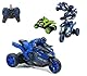 Ferngesteuertes Motorrad für Kinder, gebogenes Motorrad, mit ferngesteuertem Fahrer, Sprint Motorrad mit 3 Rädern, mit 360° Evoluzoni für Motorrad, Sport, Akrobatik, mit LED-Lichtern, verschiedene