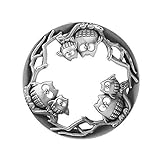 DGQ Illuma Lid Jar Candle Topper - Candle Lid Jar Candle Topper Illuma Lid Candle Topper Accessories Shade Scroll to Jar Candles Burn Evenly Candle Toppers Jar Candles (Owl)