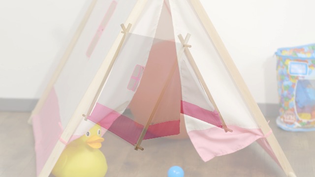 Carpa Juego Niños Suelo Incluido Tienda De Campaña Infantil Relaxdays - Forma Tipi, Rosa Y Blanco, Con Suelo, 154x124 Cm Juguete Tipi Niñas