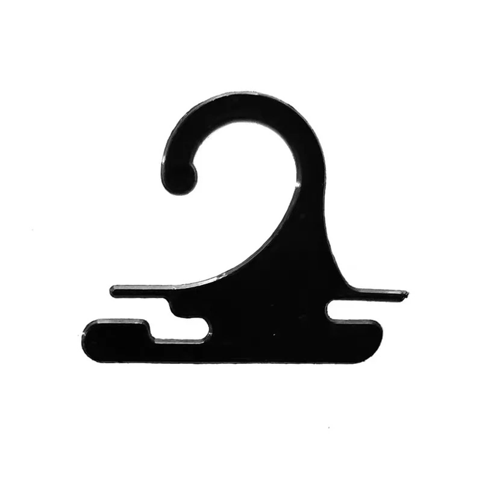 Vaeltor Balck 500Pcs Hooks Transparent Plastics Hanger Connection Clothing Retail Sock Hanging Display Pe Packaging