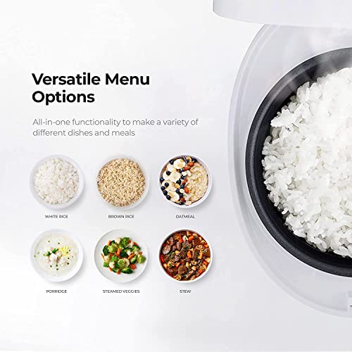 Cuckoo Cr-0375F | 3-Cup (Uncooked) Micom Rice Cooker | 10 Menu Options: Oatmeal, Brown Rice & More, Touch-Screen, Nonstick Inner Pot | White #TOP1