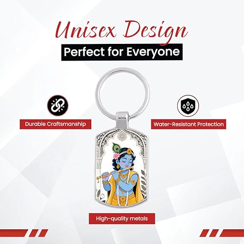 Image of Stylish Metal Keychains with Permanent Glossy Print - Inspirational Quotes & Spiritual Designs - Perfect Key chains for loved ones, Personal Use, Gifts & Return Gifts