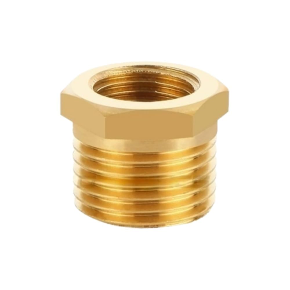 Samlng Women's One Color Bsp To Male Connector - Brass Hex Bushing Reducer Pipe Fitting For Water, 1 Piece, Precision Devise(1/8X3/8In)